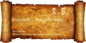 Kuczkó Benjámin névjegykártya