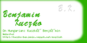 benjamin kuczko business card